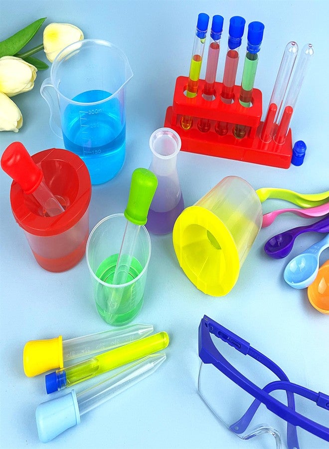 PPXMEEUDC 24PCS Educational Lab Science Experiments Early Learning Kit for Boys and Girls with Many Tools Droppers Plastic Test Tubes with Caps Lab Science Supplies Test - Image 5